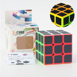 ZCUBE 3x3x3 Carbon Fiber Sticker Magic Cube Puzzle 3x3 Speed Cubo magico