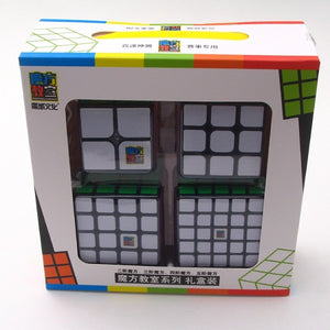 Qiyi Magic Cube 4pcs set Cubing Speed Bundle 2x2 3x3 4x4 5x5