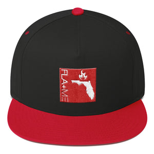 FLA+ME White and Red Flat Bill Cap