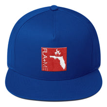 FLA+ME White and Red Flat Bill Cap