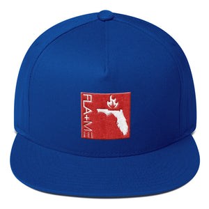 FLA+ME White and Red Flat Bill Cap