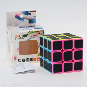 ZCUBE 3x3x3 Carbon Fiber Sticker Magic Cube Puzzle 3x3 Speed Cubo magico