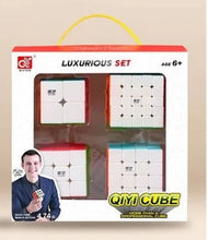 Qiyi Magic Cube 4pcs set Cubing Speed Bundle 2x2 3x3 4x4 5x5